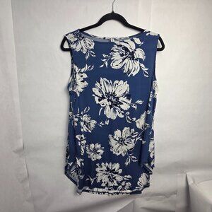 Emerald Women's 1X Tank Top - Blue Floral